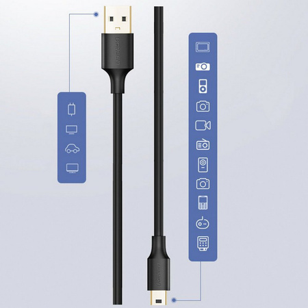 Kabel USB mini USB 1,5m Ugreen czarny